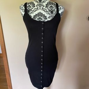 Kendall & Kylie Black Button Down Dress